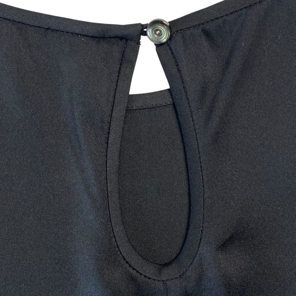 TRINA TURK Asymmetric Sleeveless Silk Top Tunic in Black Size S - Picture 3 of 5